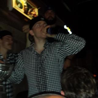 Illustration for article titled Here's Patrick Kane Partying And Spraying Champagne On People